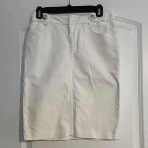 Banana Republic White Denim Skirt
